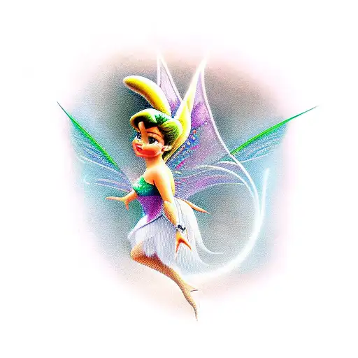 tinker bell tattoo design idea