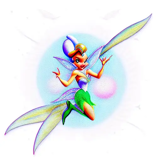 tinker bell tattoo design idea