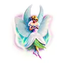 tinker bell tattoo design idea