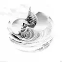 barreling wave tattoo design idea