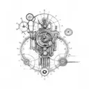 steampunk gear tattoo design idea