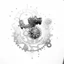 steampunk gear tattoo design idea