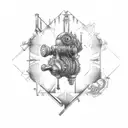 steampunk gear tattoo design idea