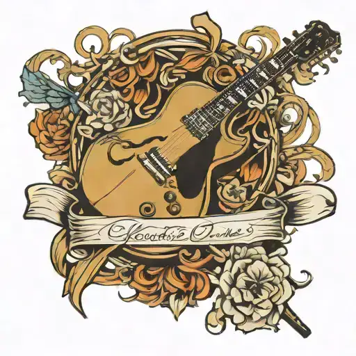 Gibson Guitar, Coheed & Cambria, Penny Lane tattoo design idea