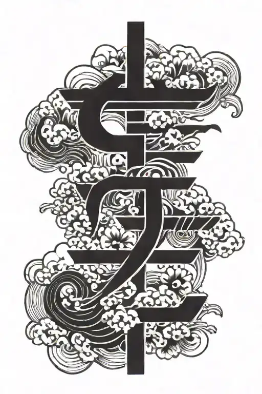 kaizen Japanese characters combined tattoo design idea