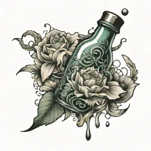 boston shaker pouring tattoo design idea