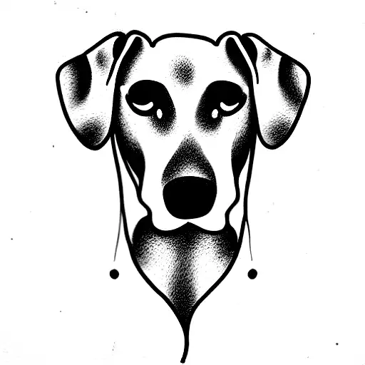 weimaraner tattoo design idea