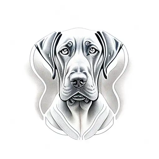weimaraner tattoo design idea