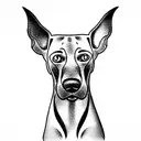 weimaraner tattoo design idea