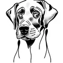 weimaraner tattoo design idea