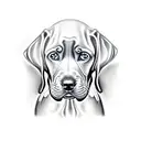 weimaraner tattoo design idea