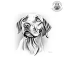 weimaraner tattoo design idea