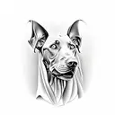 weimaraner tattoo design idea