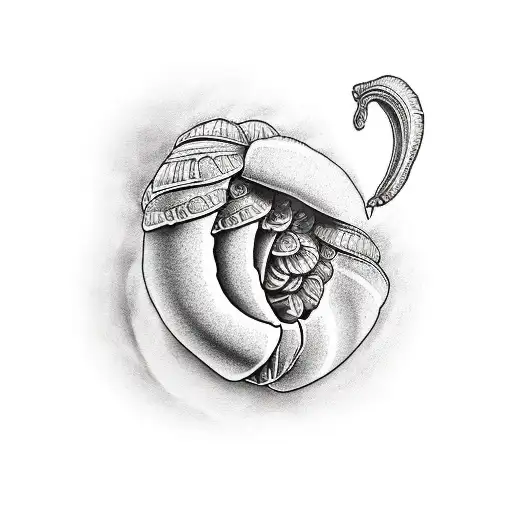 croissant tattoo design idea