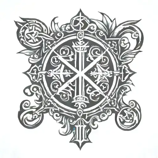 Chi Rho symbol tattoo design idea