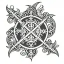 Chi Rho symbol tattoo design idea