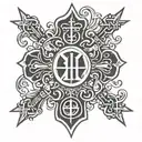 Chi Rho symbol tattoo design idea