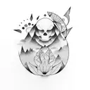 cursive M N together in a unique beautiful way tattoo design idea