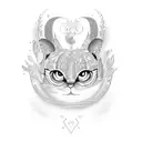 cursive M N together in a unique beautiful way tattoo design idea