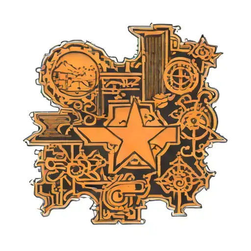 outline of Tennessee with interstates and tri star on Knoxville  tattoo design idea