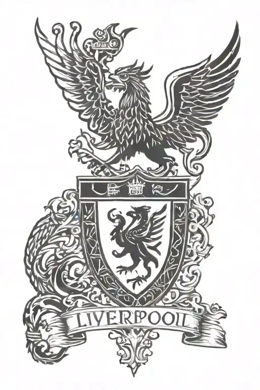 Liverpool crest featuring Viking   tattoo design idea