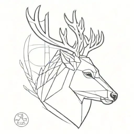 ; combined with a deer head tattoo design idea