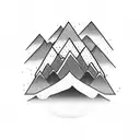 mountains with adventure motorcycle tattoo design idea