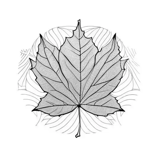 leaf line tattoo design idea