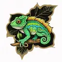 chameleon tattoo design idea