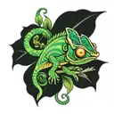 chameleon tattoo design idea