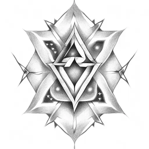 Magen david and skydiving tattoo design idea