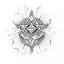 Magen david and skydiving tattoo design idea