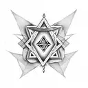 Magen david and skydiving tattoo design idea
