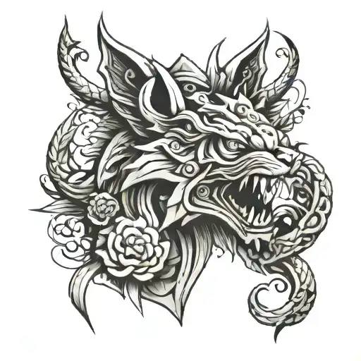 Sumerian number 1 tattoo design idea