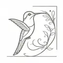 hummingbird and unconditional love symbol incorporated tattoo design idea