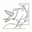 hummingbird and unconditional love symbol incorporated tattoo design idea