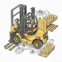 crown 5500 rc forklift from the top view tattoo design idea