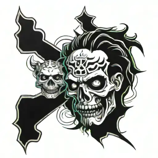 Create a tattoo that has a style like the band “SUICIDEBOYS”, on the tattoo should be written: “FEEL THIS ENERGY”. tattoo design idea