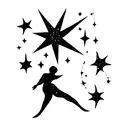 per aspera ad astra ( write this sentence in itallic latin letters. put taurus constellation stars to backround) tattoo design idea