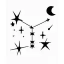 per aspera ad astra ( write this sentence in itallic latin letters. put taurus constellation stars to backround) tattoo design idea