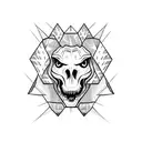 dinosaur skull tattoo design idea