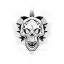 dinosaur skull tattoo design idea