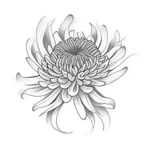 Chrysanthemum tattoo design idea