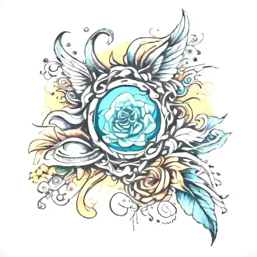 letting go tattoo design idea