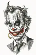 the joker face tattoo design idea