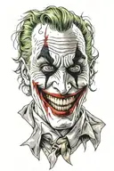 the joker face tattoo design idea