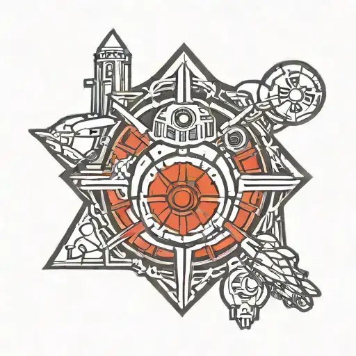 small star wars Republic symbol made tattoo design idea