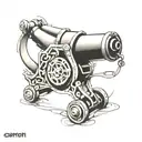 cannon tattoo design idea