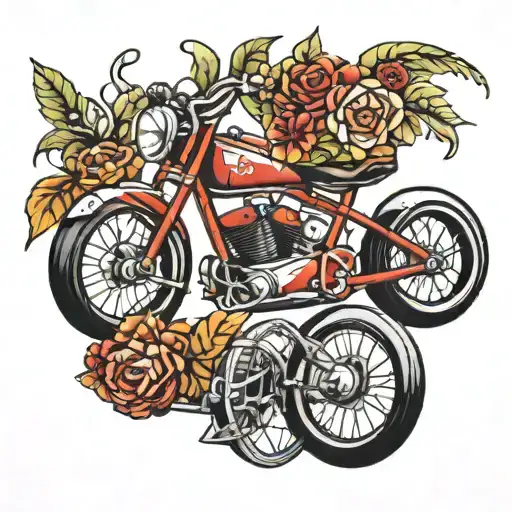 tricycle tattoo design idea