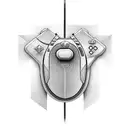 A video game controller morphing into a jiu-jitsu belt tattoo design idea